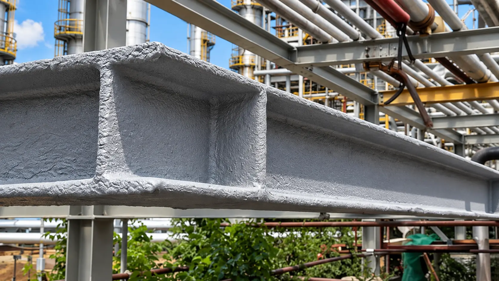 Estructuras industriales con fireproofing